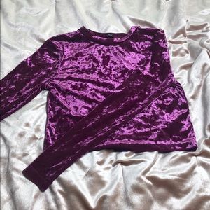 Purple Crushed Velvet Top